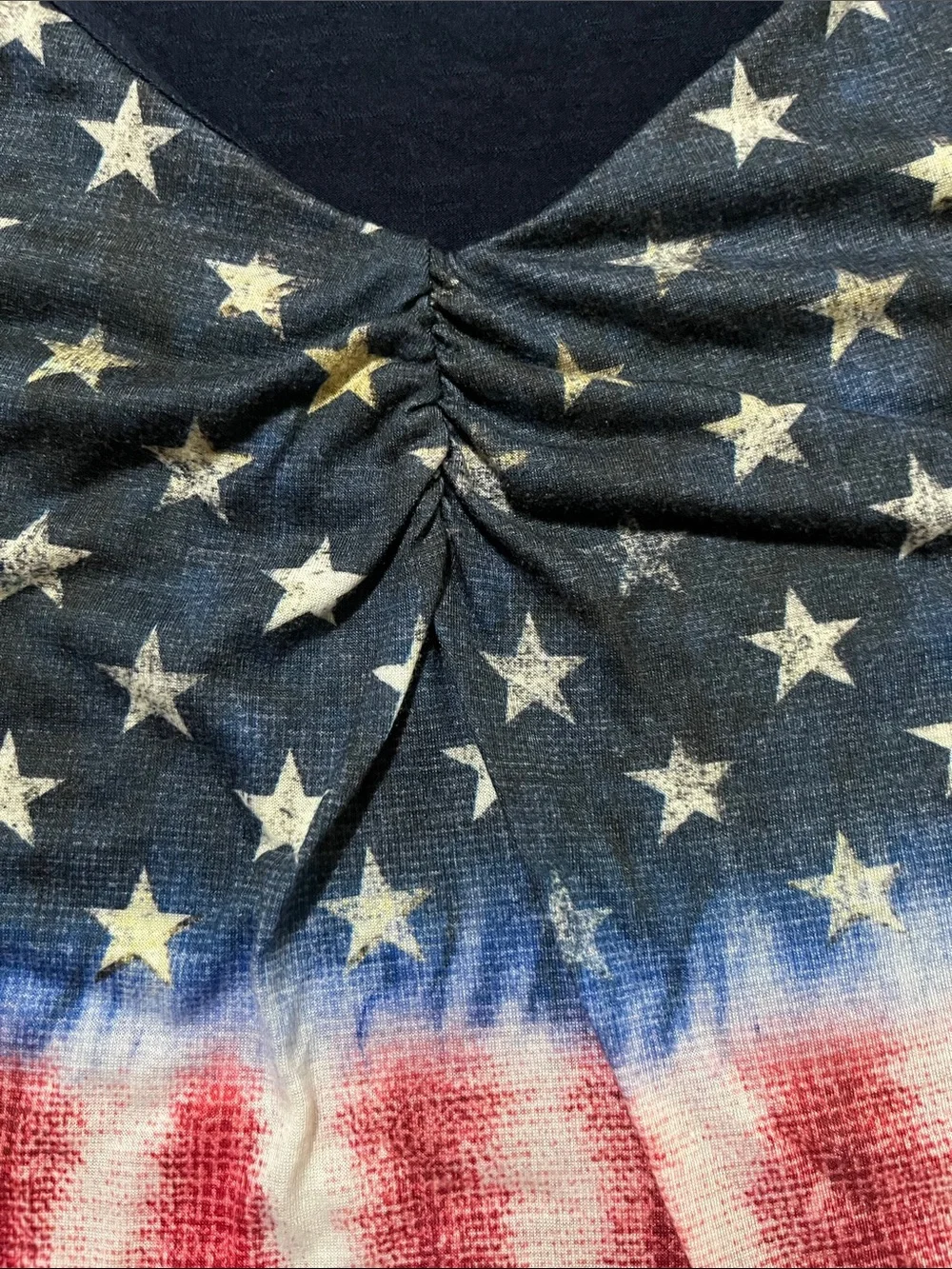 VENUS Red, White & Blue Star Stripe V-Neck Tee - Picture 11 of 11